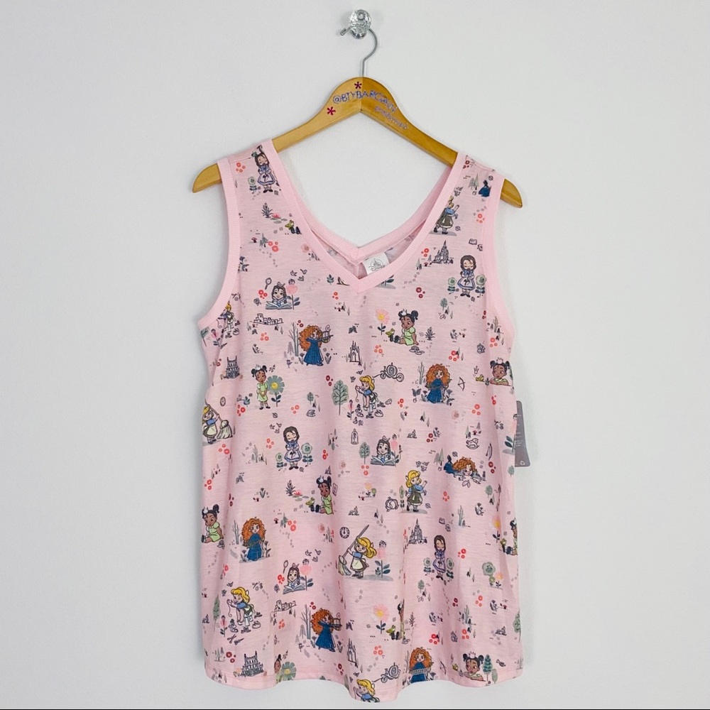 Disney Animators’ Collection Baby Disney Princess Pink Swing Tank Top Women’s M